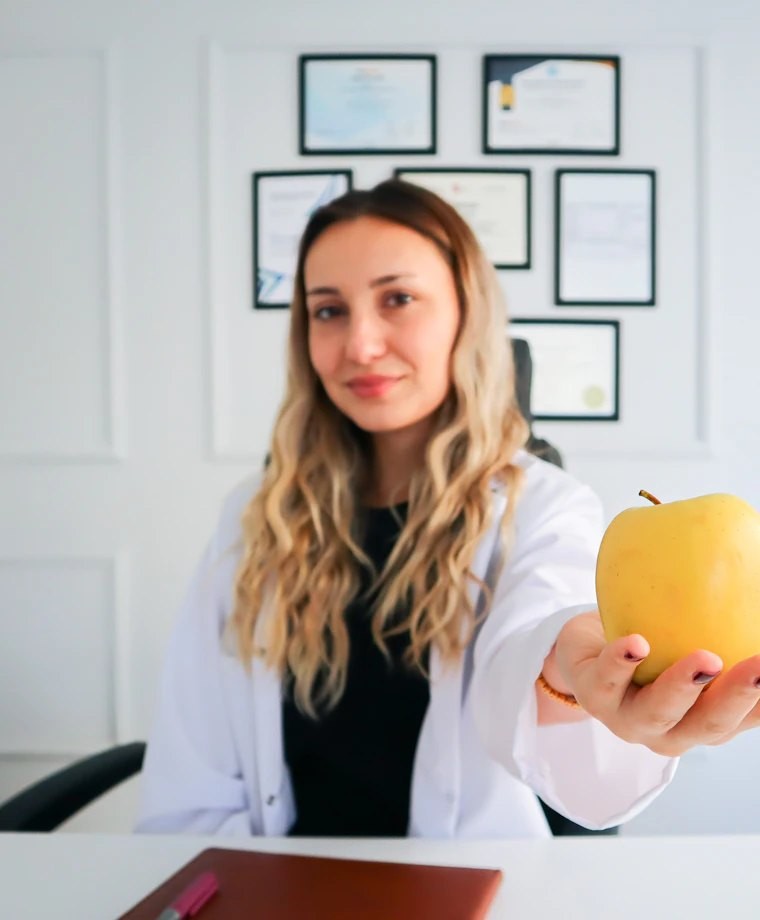 Health and nutrition consultation with fresh fruit